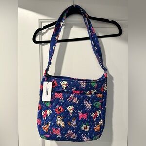 Vera Bradley Festive Blue Quilted Shoulder Bag